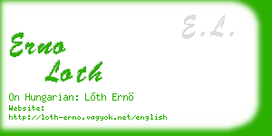 erno loth business card