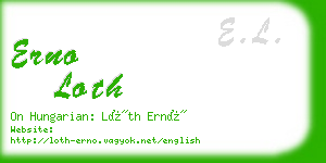 erno loth business card